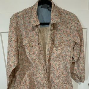 Vintage button up floral shirt